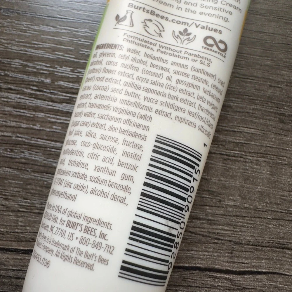 Burt's Bees 1.0oz Sensitive Daily‎ Gentle Cream Cleanser With Aloe Lot of 3